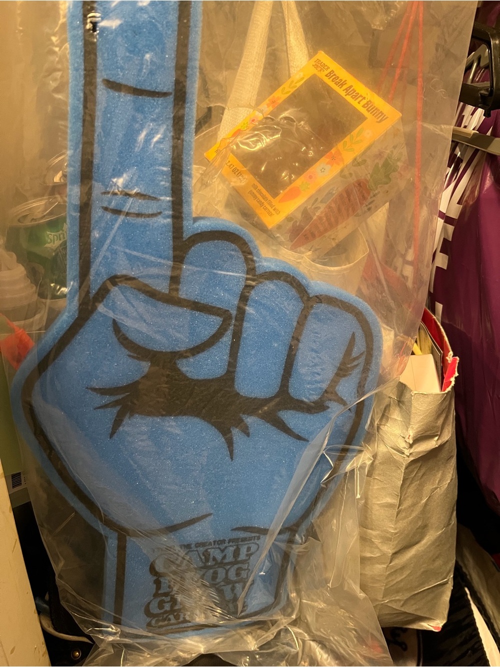 Camp flog gnaw golf wang Giant Blue Foam Finger Fan Prop